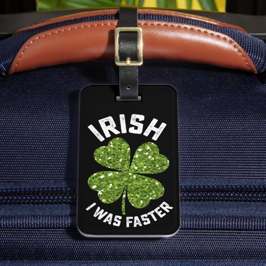 アイルランドの私は走速い走セスト・パトリックの日だった ラゲッジタグ (正面インサイチュ2)