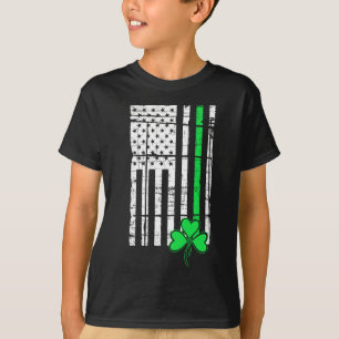アイルランドの米国旗のセントパトリックの日 Tシャツ