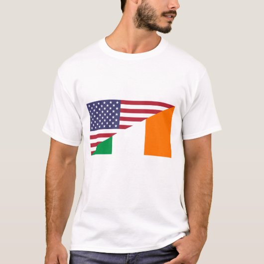アイルランドの米国旗の人のTシャツ Tシャツ (正面)
