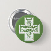 アイルランドの結び目のケルト十字 缶バッジ (正面&裏面)