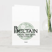 アイルランドの結び糸細工のクリスマスカード シーズンカード (裏面)