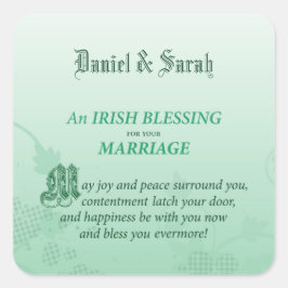 アイルランドの結婚おめでとうの祝福 スクエアシール