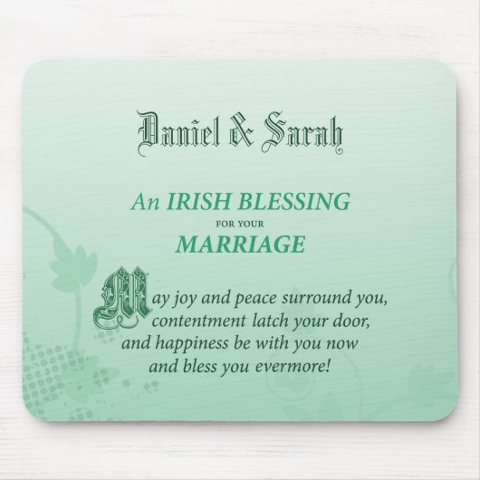 アイルランドの結婚おめでとうの祝福 マウスパッド (正面)