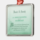アイルランドの結婚おめでとうの祝福 メタルオーナメント (左)