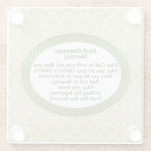 アイルランドの結婚の天恵、金ゴールド及び緑の結婚式 ガラスコースター (裏面)