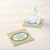 アイルランドの結婚の天恵、金ゴールド及び緑の結婚式 スクエアペーパーコースター (インサイチュ)