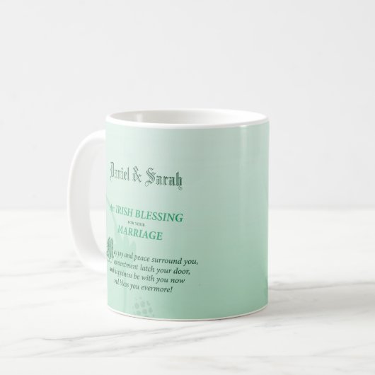 アイルランドの結婚式おめでとう祝福 コーヒーマグカップ (正面左)