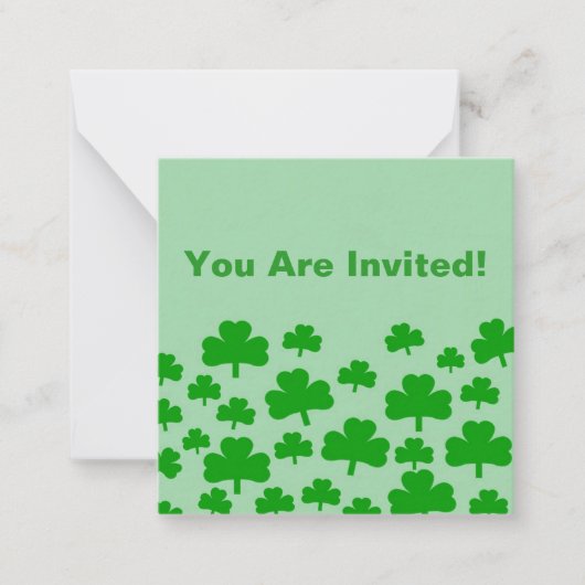 アイルランドの結婚式や特別なイベントに最適な、かわいい聖パトリックデーのテーマのメモカード（ハートの ノートカード (正面)