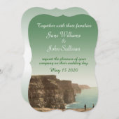 アイルランドの結婚式招待状ズクリフズオブモハー 招待状 (正面/裏面)