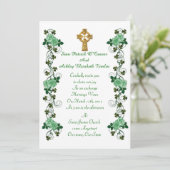 アイルランドの結婚式招待状 ケルト十字 招待状 (スタンド正面)