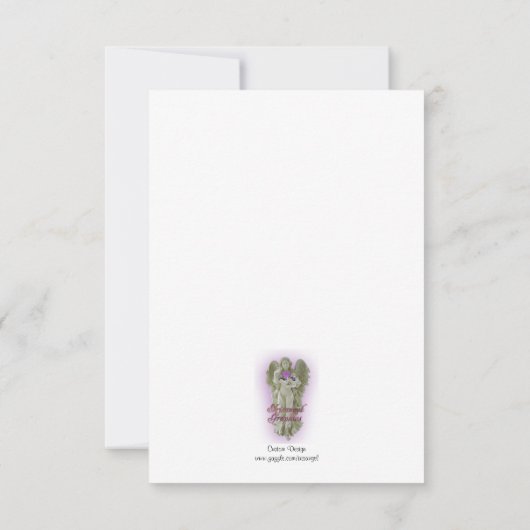 アイルランドの結婚式RSVPカードシャームロック 出欠カード (裏面)