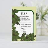 アイルランドの緑と結婚シャムロックのR.S.V.P 出欠カード (スタンド正面)