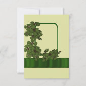 アイルランドの緑と結婚シャムロックのR.S.V.P 出欠カード (裏面)