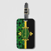 アイルランドの緑のシャムロカスタマイズス、名前は5 ラゲッジタグ (正面縦)