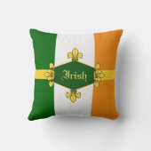 アイルランドの緑のシャムロカスタマイズス、11cという名前 クッション (裏面)