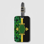 アイルランドの緑のシャームロック、モノグラム/イニシャルの追加5 ラゲッジタグ (正面縦)