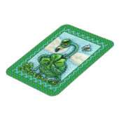 アイルランドの緑のフラミンゴ、かわいい幸せなST。パトリックの日 マグネット (左側)