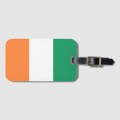 アイルランドの緑の白いオレンジ色の三色国旗の愛国心 ラゲッジタグ (正面横)
