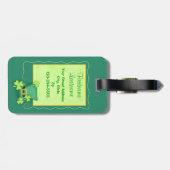 アイルランドの聖パトリックの名前の運パーソナライズされた ラゲッジタグ (裏面横)