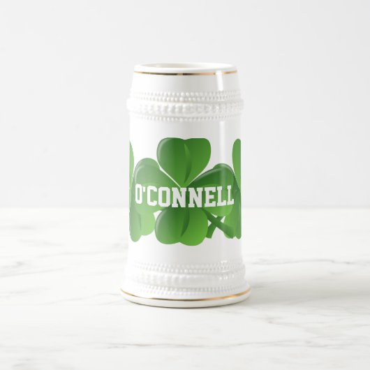 アイルランドの聖パトリックの日をパーソナライズ ビールジョッキ (中央)