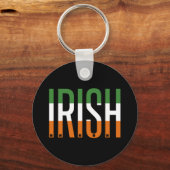 アイルランドの聖パトリックの日アイルランド国旗シャムロックラッキー キーホルダー (正面)
