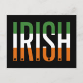 アイルランドの聖パトリックの日アイルランド国旗シャムロックラッキー ポストカード (正面)