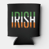 アイルランドの聖パトリックの日アイルランド国旗シャムロックラッキー 缶クーラー (正面)