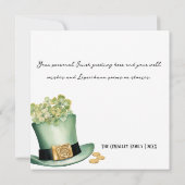 アイルランドの聖パトリックの日レプレシャン帽3 カード (裏面)