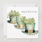 アイルランドの聖パトリックの日レプレシャン帽3 カード (正面)