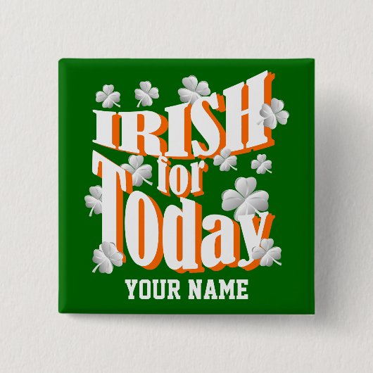 アイルランドの聖パトリックの日 缶バッジ (正面)