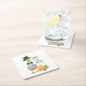 アイルランドの聖パトリックスの日をダック スクエアペーパーコースター (インサイチュ)