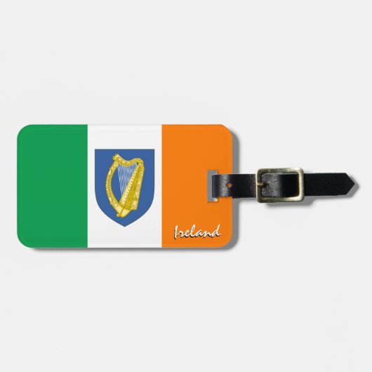 アイルランドの荷物タグ、愛国的なアイルランド国旗 ラゲッジタグ (正面横)