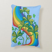 アイルランドの虹およびシャムロック アクセントクッション (裏面(縦))