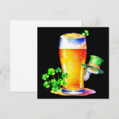 アイルランドの蛇と聖パトリックデーのビール 招待状 (正面/裏面)