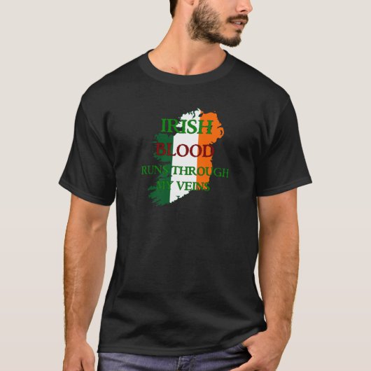 アイルランドの血は私の静脈のTシャツを通って走ります Tシャツ (正面)