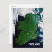 アイルランドの衛星ビュー シーズンポストカード (正面/裏面)