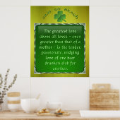 アイルランドの詩 – Love of a Druken Slob ポスター (キッチン)