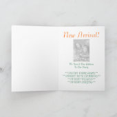 アイルランドの誕生の発表の動物の旅行のテンプレート 案内状 (内部)