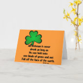 アイルランドの諺のハッピーバースデーの挨拶状 カード (黄色い花)