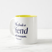 アイルランドの諺の友人の引用文 ツートーンマグカップ (正面左)