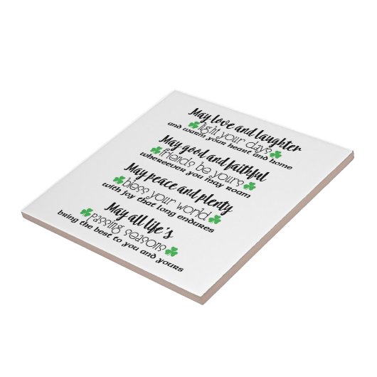 アイルランドの諺の天恵 タイル (側面)