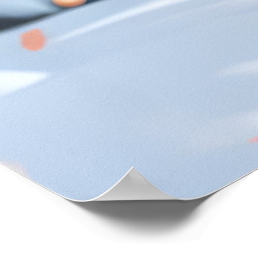 アイルランドの赤いセッタードウッグにオートバイのクリスマスに乗る ポスター (角)