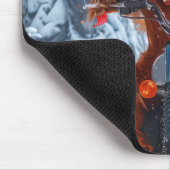 アイルランドの赤いセッタードウッグにオートバイのクリスマスに乗る マウスパッド (コーナー)