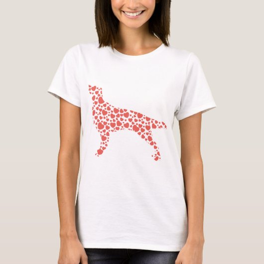 アイルランドの赤い及び白人のセッター Tシャツ (正面)