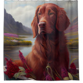 アイルランドの赤がパドルに乗る：風光明媚な冒険 シャワーカーテン (正面)