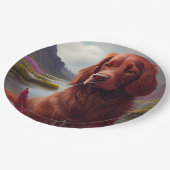 アイルランドの赤がパドルに乗る：風光明媚な冒険 ペーパープレート (アングル)