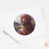 アイルランドの赤がパドルに乗る：風光明媚な冒険 ラウンドシール (封筒)