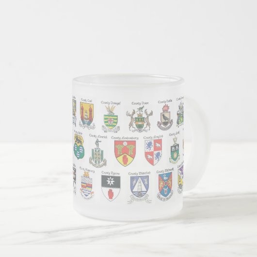 アイルランドの郡はマグを曇らしました フロストグラスマグカップ (正面右)