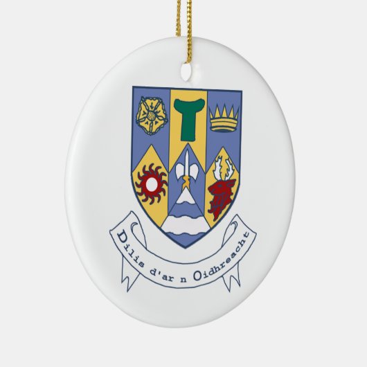 アイルランドの郡クレアの紋章 セラミックオーナメント (右)