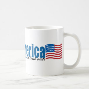 アイルランドの部品が付いているアメリカで作られる コーヒーマグカップ